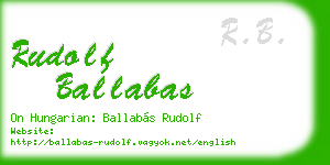 rudolf ballabas business card