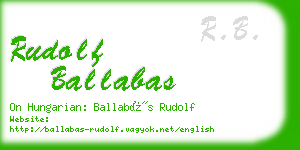 rudolf ballabas business card